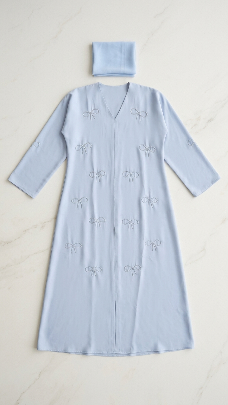 Sky Whisper Embroidered Abaya