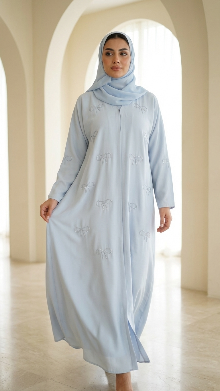 Sky Whisper Embroidered Abaya